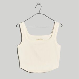 Madewell Tailored Crop Tank in Sleekhold (Lighthouse)